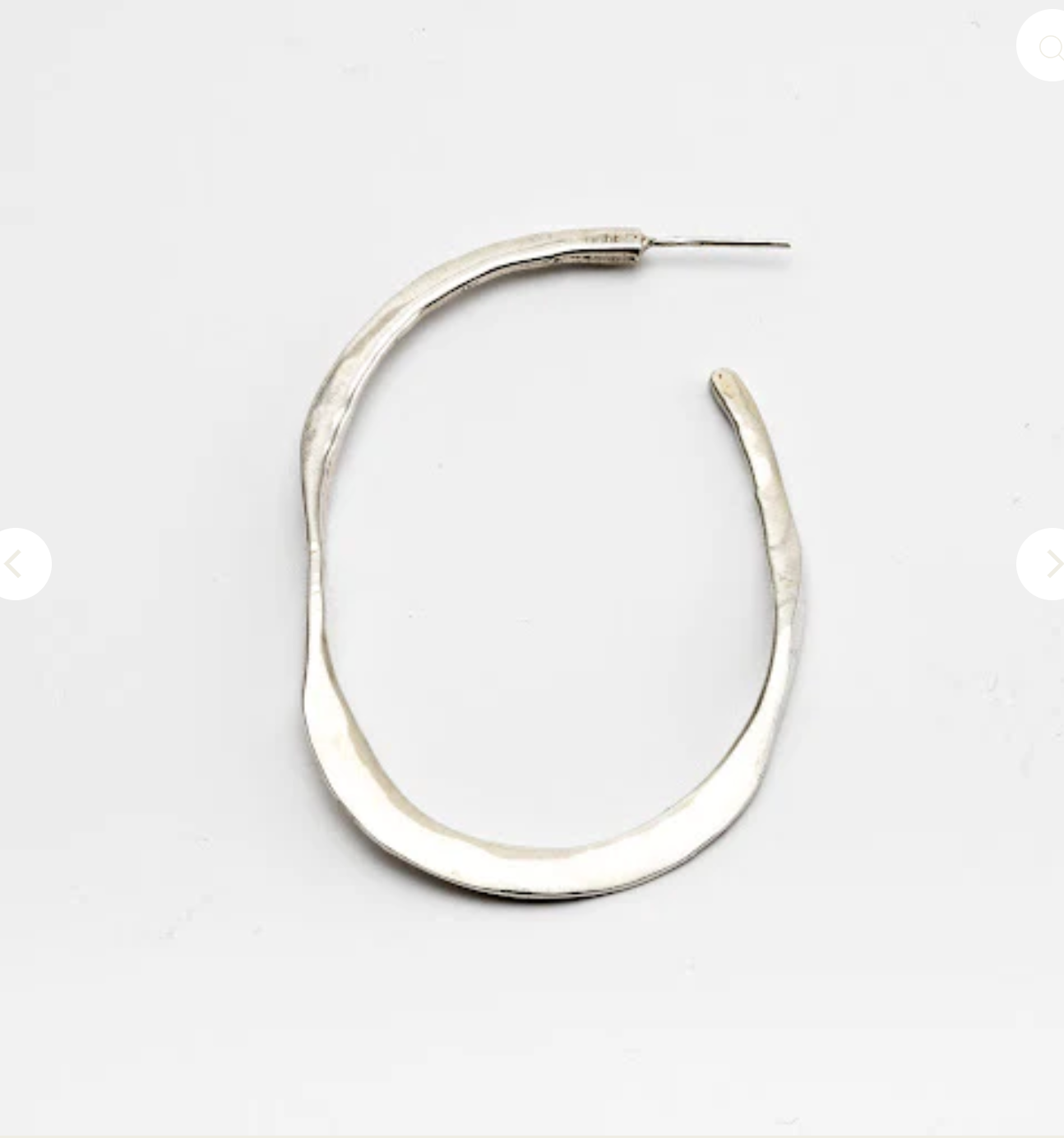 Forged Sterling Silver Hoop  Earrings